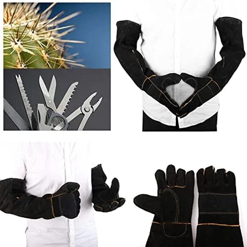 AOWPFVV Animal Handling Gloves 60cm (23.6in) | Bite Proof, Cut Resistant, Heat Resistant thumbnail 2