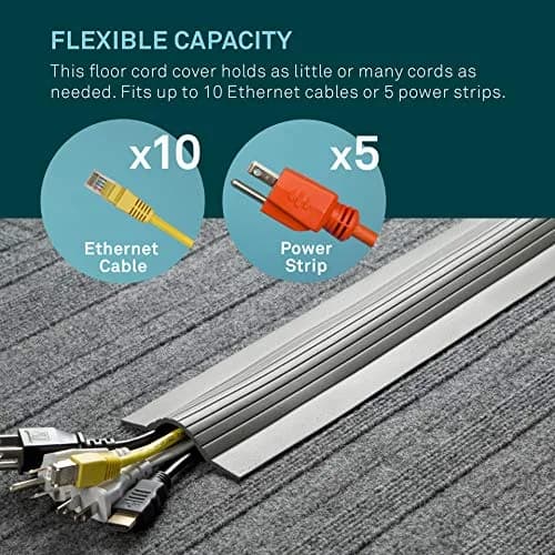 UT Wire Cable Blanket Low Profile Cord Cover Protector 3.05 m (10 FT) | Beige thumbnail 4