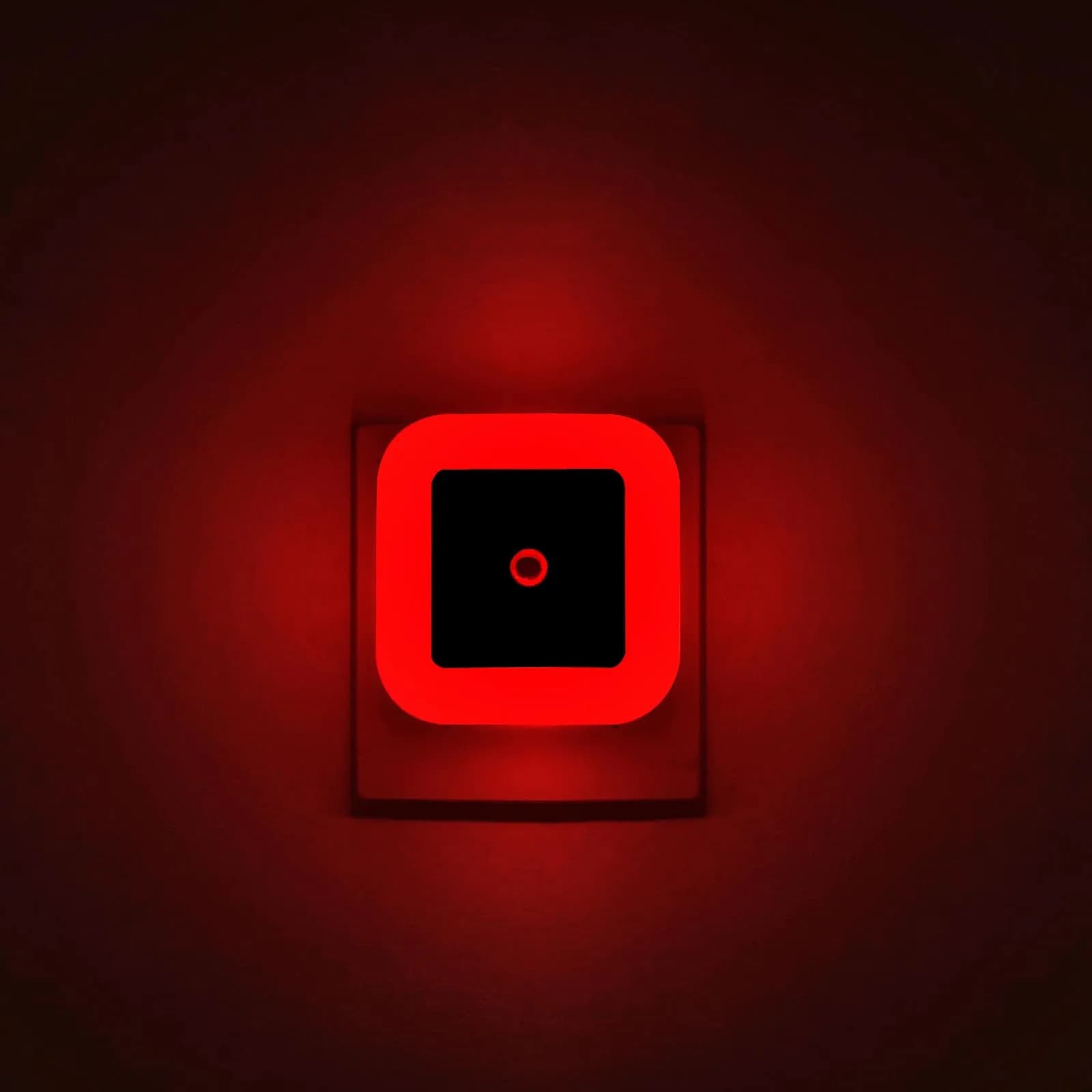 Elsent 4 Pack Plug-in Red LED Night Lights for Sleeping | Auto Light Sensor, Dusk-to-Dawn — Red Night Light