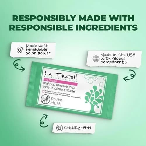 LA Fresh Makeup Remover Wipes With Vitamin E, 200 Count | Biodegradable Face Wipes for All Skin Types thumbnail 9