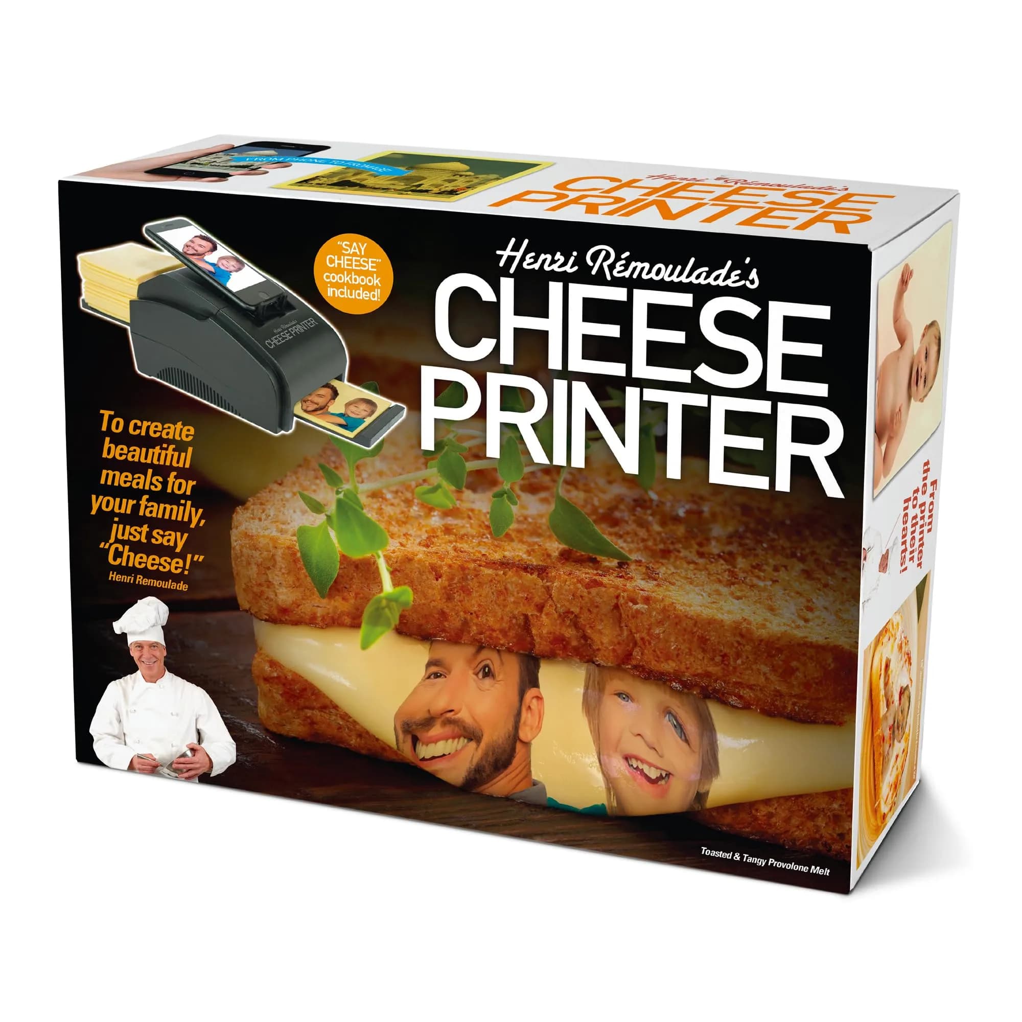 Prank Pack Cheese Printer Gag Gift Empty Box | Hilarious Fake Gift Box for Parties & Holidays - main product image