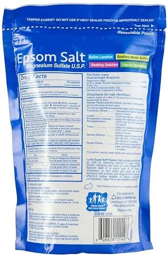 Lucky Super Soft Epsom Salt 540 g (19.2 oz) | USP Grade Magnesium Sulfate for Relaxing Soaks & Muscle Relief thumbnail 2