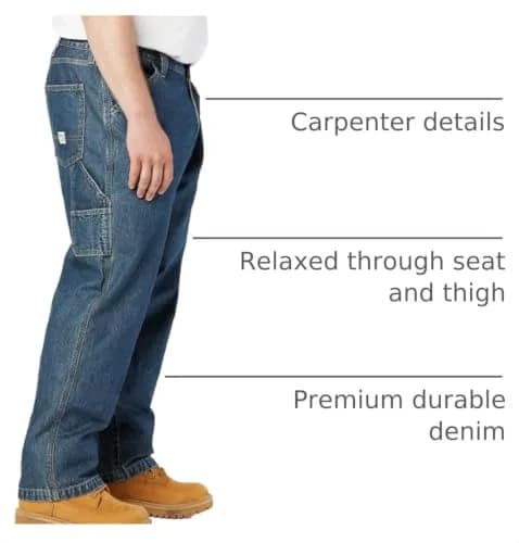 Levi Strauss Signature Gold Men's Carpenter Jeans 44W x 32L (1.94 lb) | Relaxed Fit, Straight Leg thumbnail 4