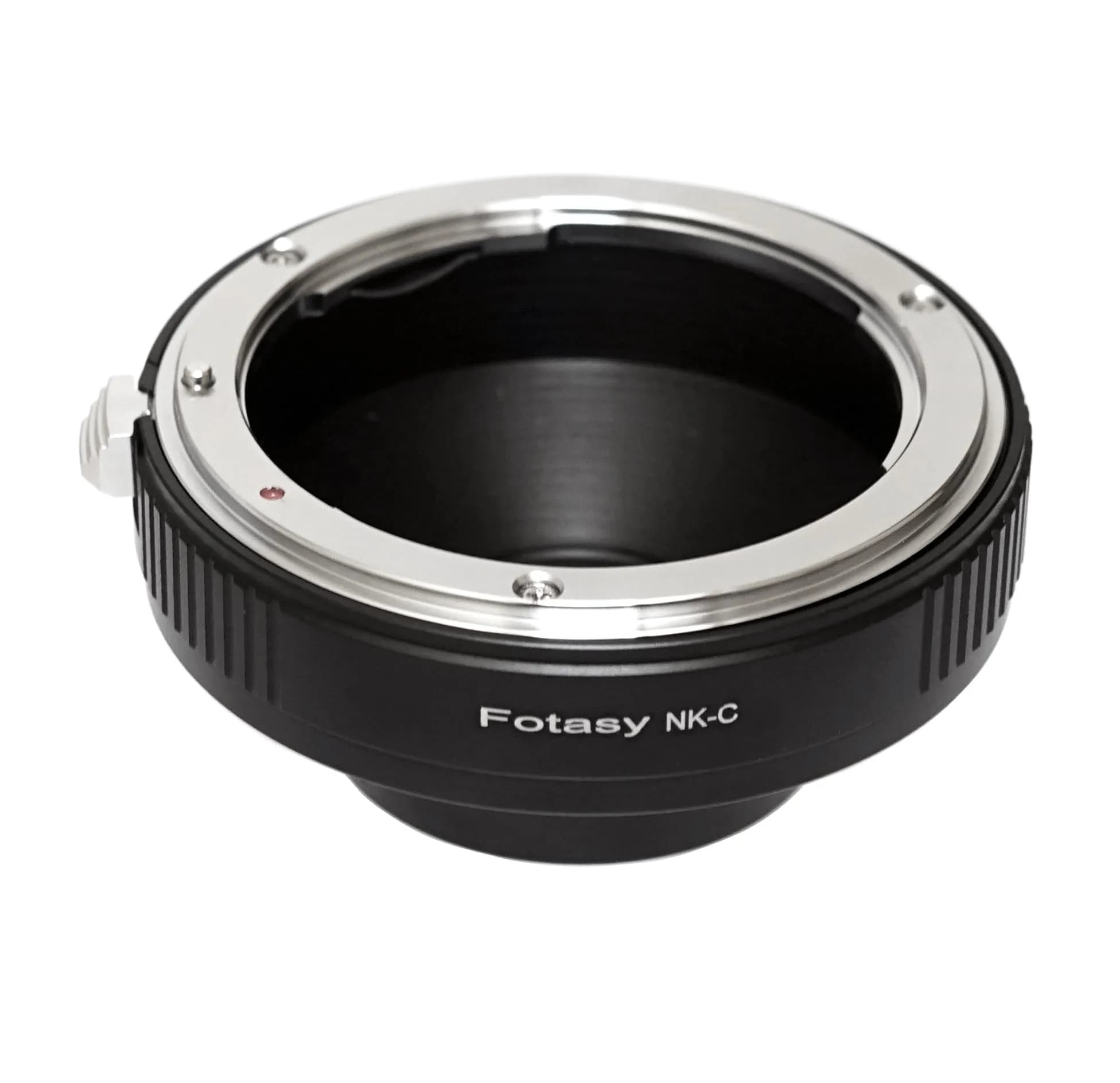 Fotasy Black C Mount & Nikon F Lens Adapter 16mm Prime | Manual Focus, Copper Mount - main product image