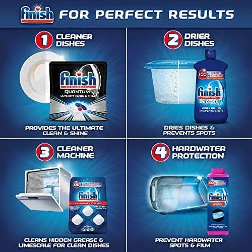 Finish In-Wash Dishwasher Cleaner Tablets 3 Count (156 g) | Cleans Hidden Grease & Grime thumbnail 8