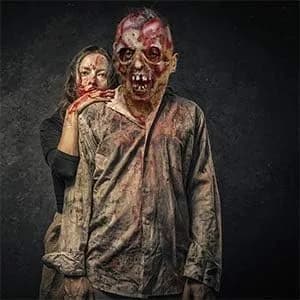 MOLEZU Scary Zombie Head Mask for Adults | Creepy Latex Halloween Costume Prop thumbnail 4