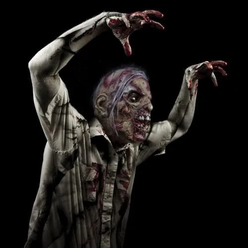 MOLEZU Scary Zombie Head Mask for Adults | Creepy Latex Halloween Costume Prop thumbnail 6