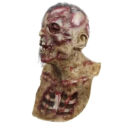 MOLEZU Scary Zombie Head Mask for Adults | Creepy Latex Halloween Costume Prop thumbnail 1