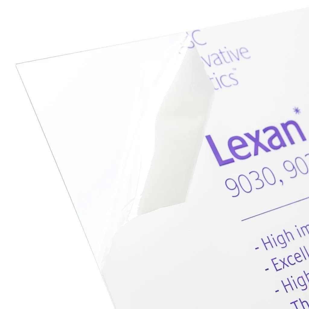 Plastics 2000 Clear Polycarbonate Sheet 0.79mm (1/32") x 30.5cm x 30.5cm | Impact-Resistant & Thermoformable — Thick - .093" - 3/32", Size - 12" x 12"