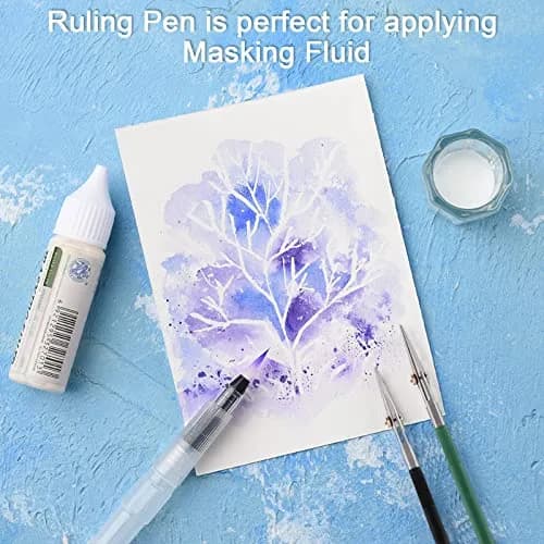 LOONENG Ruling Pen for Masking Fluid, Fine Line Drawing, Technical Cartography & Calligraphy, 0.5mm (0.02 inch) thumbnail 6