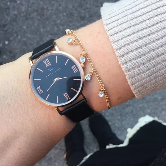 WRISTOLOGY Large Face Roman Numerals Rose Gold Women's Watch with Easy Change Band | Effortless Readability & Style thumbnail 6