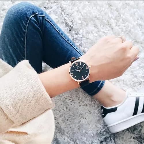 WRISTOLOGY Large Face Roman Numerals Rose Gold Women's Watch with Easy Change Band | Effortless Readability & Style thumbnail 8