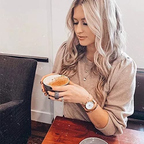 WRISTOLOGY Large face Roman Numerals Gold Womens Watch with Easy Change Band Boyfriend Watch - Clear Easy to Read Analog Face thumbnail 7