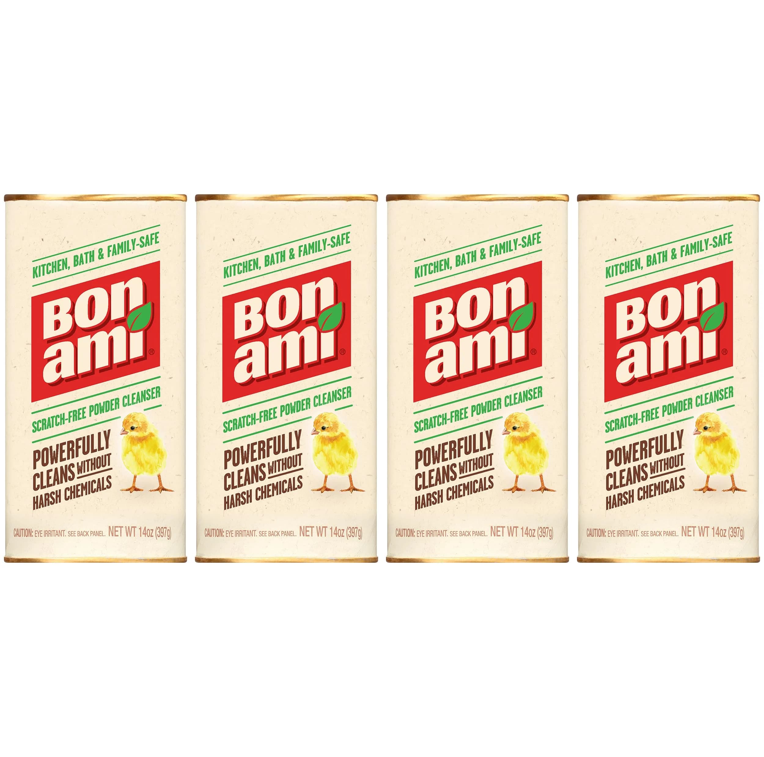 BON AMI Powder Cleanser for Kitchens & Bathrooms 400g (14oz) | Hypoallergenic, Non-Toxic, Biodegradable — 14 Ounce