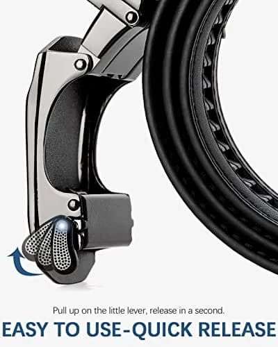 BOSTANTEN Ratchet Leather Belt for Men, 3.5cm (1.38") Trim-to-Fit, Gift Boxed | Adjustable Fit for Formal & Casual Wear thumbnail 2