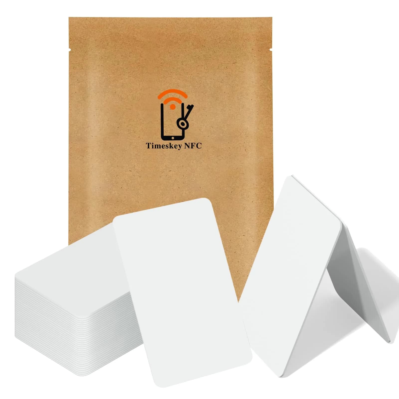 Timeskey NFC NTAG215 Cards 54x85.5mm (40pcs) | Programmable NFC Tags for Mobile Devices