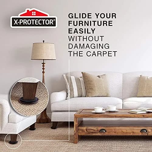 X-Protector Heavy Duty Furniture Sliders for Carpet 4.75" (8 PCS) | Move Furniture Easily & Safely thumbnail 6