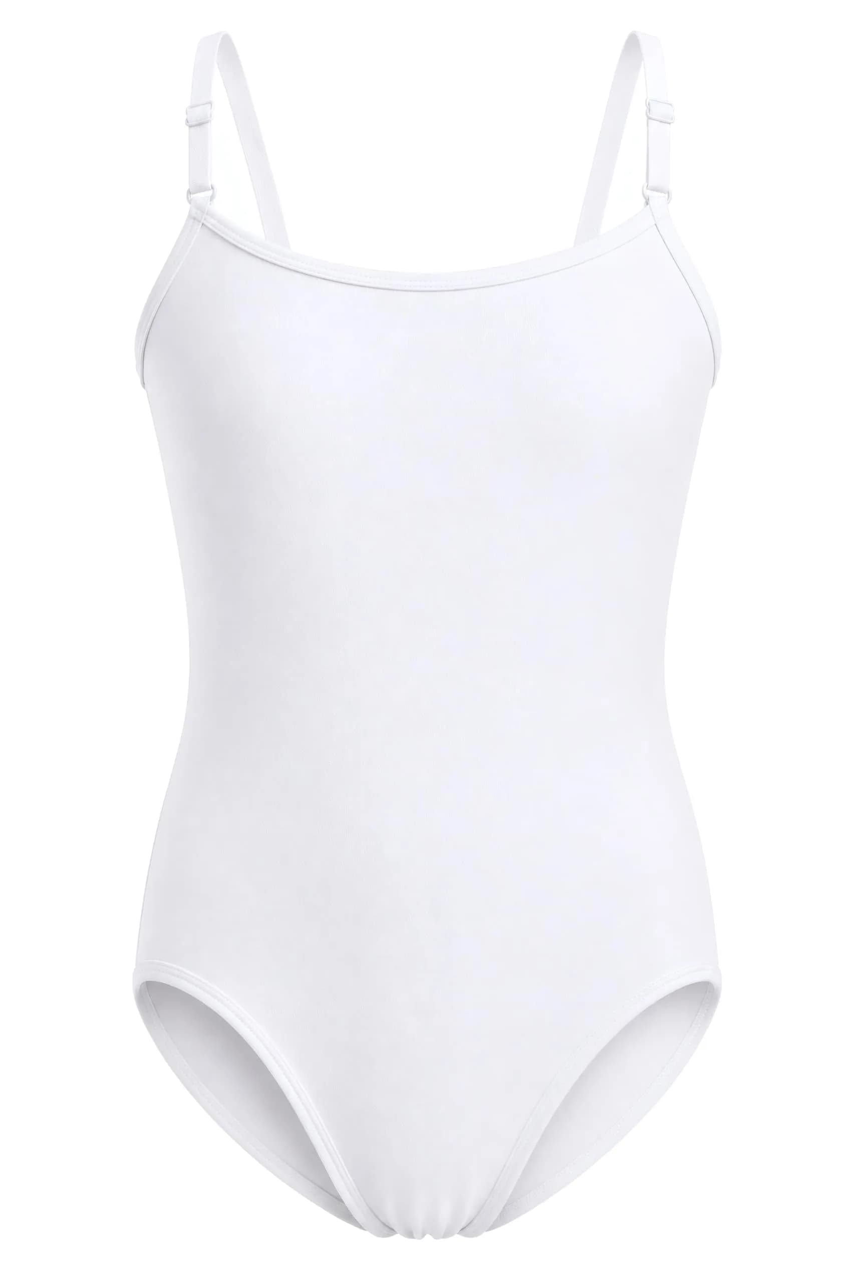 Dancina White Camisole Leotard for Girls Ballet & Dance 5 White | Comfortable, Adjustable Fit for Young Dancers - main product image