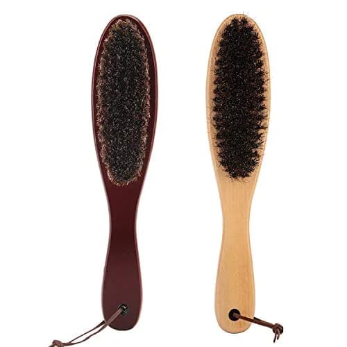 Cokaka Soft Bristle Clothes Brush with Wooden Handle & Horsehair - 2-Pack | Genuine Horsehair for Garments, Suits, Shoes, Furniture thumbnail 1