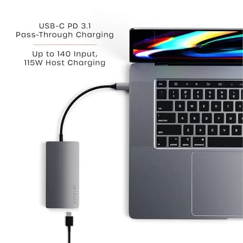 Satechi Multi-Port Hub V2 Space Gray | 4K HDMI, 115W PD Charging, USB-C Expansion thumbnail 4