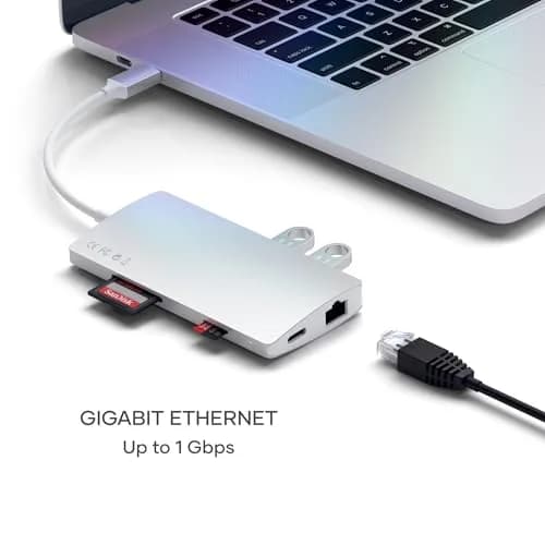 Satechi 8-in-1 USB-C Hub V2, 115W PD Charging, 4K HDMI, Ethernet, 78g (2.75oz) | Connect More Devices thumbnail 3