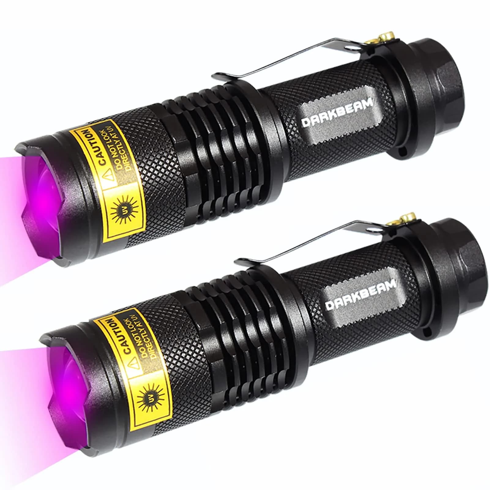 DARKBEAM UV 395nm Flashlight 2 Pack | Detect Pet Urine & Fluorescent Items