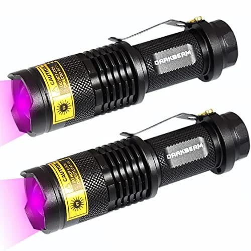 DARKBEAM UV 395nm Flashlight 2 Pack | Detect Pet Urine & Fluorescent Items thumbnail 1