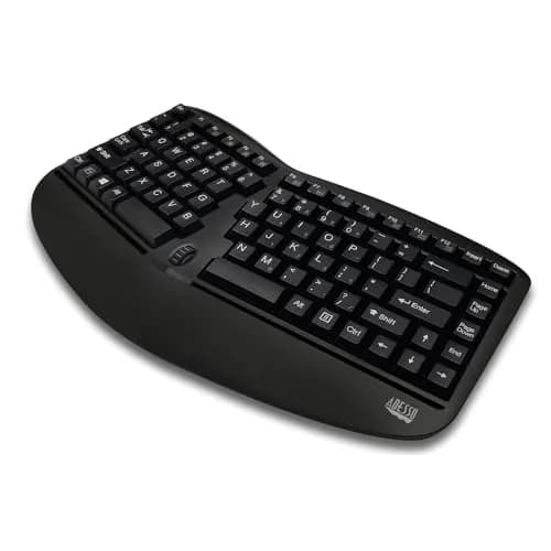 Adesso WKB-1150CB Tru-Form Wireless Ergonomic Mini Keyboard & Mouse Combo | Compact, Vertical Design for Comfort thumbnail 2
