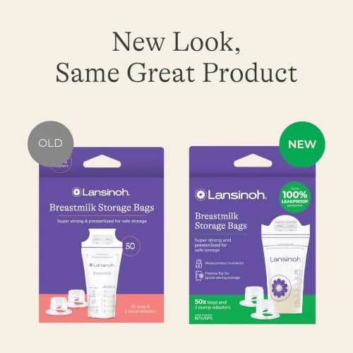 Lansinoh Breastmilk Storage Bags 6oz (177ml) with 2 Pump Adapters | USA-Imported, BPA-Free, 50 Count thumbnail 2