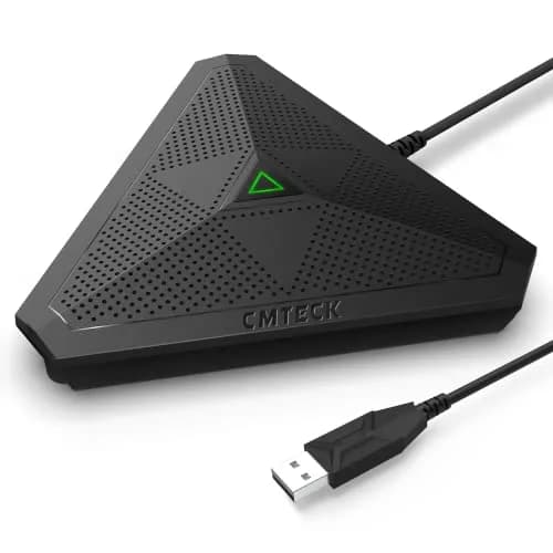 CMTECK Conference USB Microphone, Omnidirectional Boundary Mic with Mute Button | 15.1 cm (5.94 in) Length thumbnail 1