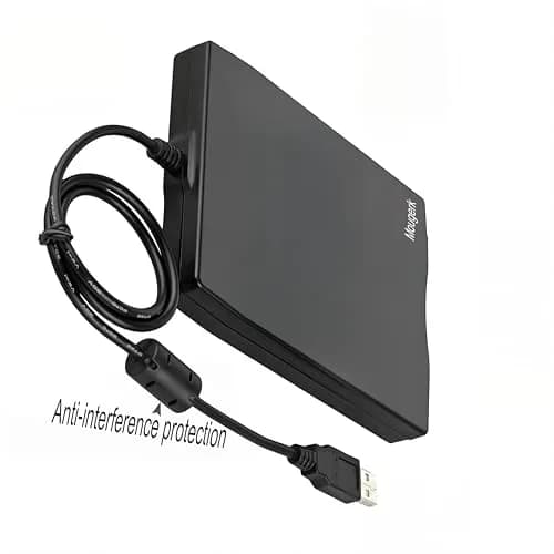 Mougerk Floppy Drive 3.5 External USB Floppy Diskette Drive | Portable Data Storage (70-120c) thumbnail 4