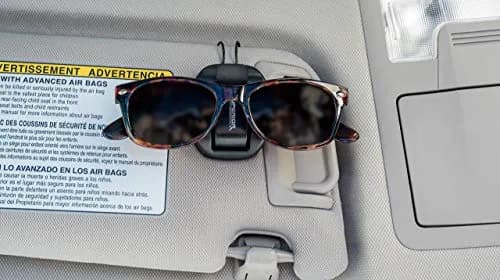 SUPERIOR ESSENTIALS Sunglasses Holder for Sun Visor/Air Vent - Easy One Handed Operation (2 Pack) | Securely Holds Glasses thumbnail 2