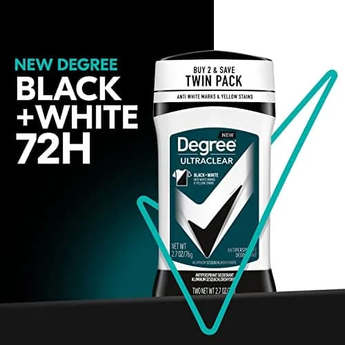 Degree Men UltraClear Antiperspirant Stick Black+White 5.4 oz (156 g) | 72-Hour Sweat & Odor Protection thumbnail 6