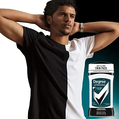 Degree Men UltraClear Antiperspirant Stick Black+White 5.4 oz (156 g) | 72-Hour Sweat & Odor Protection thumbnail 4