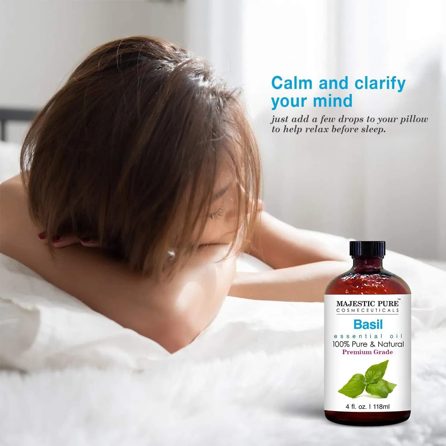 Majestic Pure Basil Essential Oil with Glass Dropper, 4 Fl Oz (120ml) | 100% Pure & Natural USA Import thumbnail 3