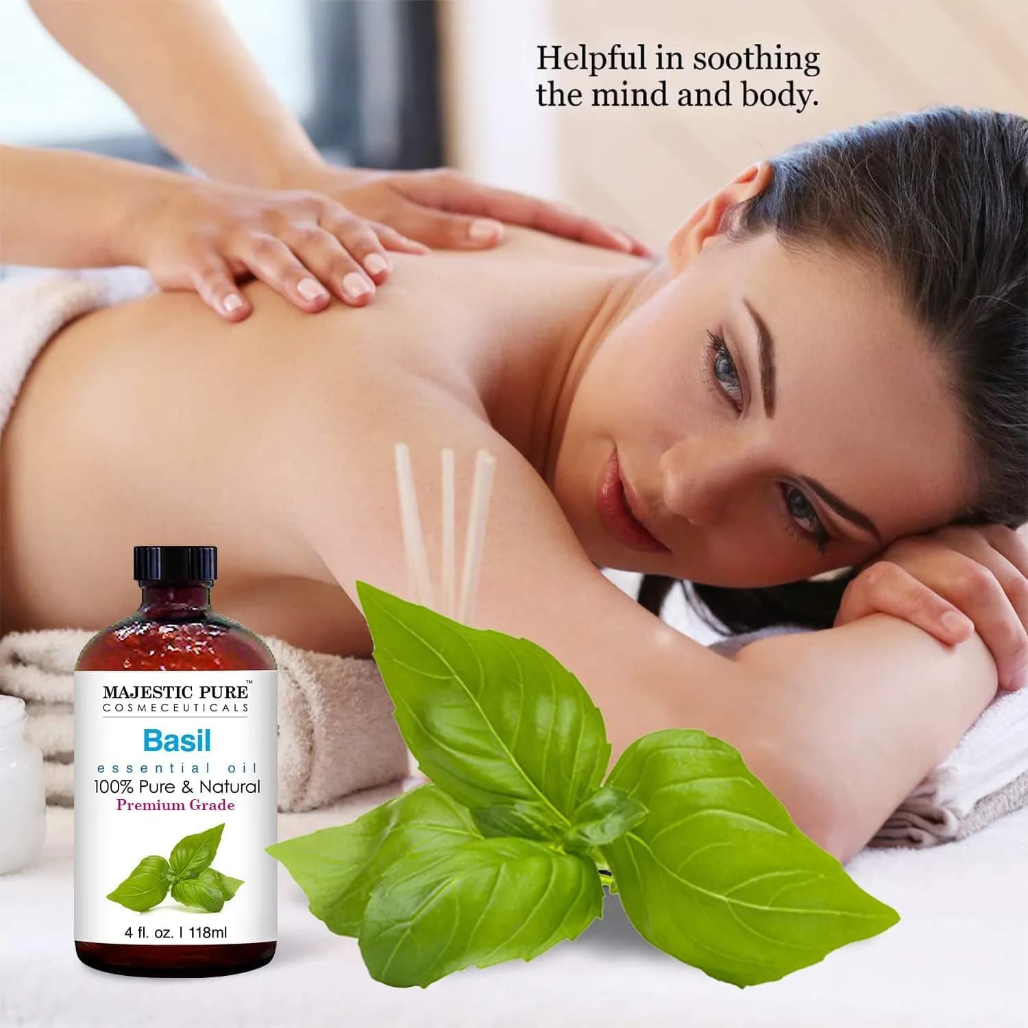 Majestic Pure Basil Essential Oil with Glass Dropper, 4 Fl Oz (120ml) | 100% Pure & Natural USA Import thumbnail 4