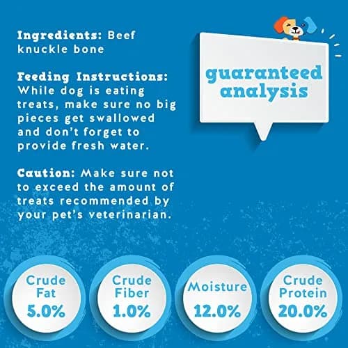 Jack&Pup Beef Knuckle Bones for Dogs, Large Size | Savory Smoked Beef Flavor (1 Pack) thumbnail 4