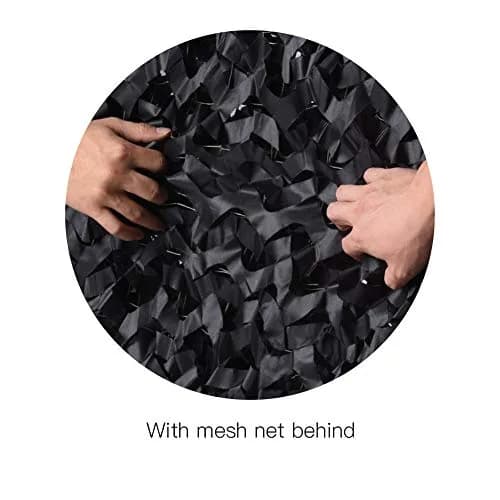 HYOUT Camouflage Netting 2m x 3m (6.5x10ft) Woodland Black | Durable Polyester Mesh for Hunting & Sunshade thumbnail 4