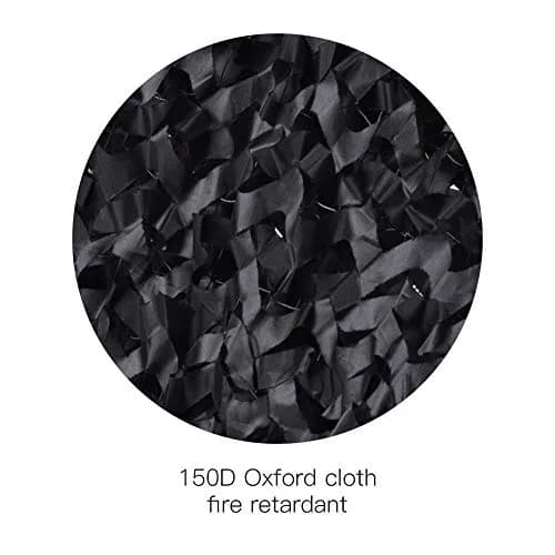 HYOUT Camouflage Netting 2m x 3m (6.5x10ft) Woodland Black | Durable Polyester Mesh for Hunting & Sunshade thumbnail 5
