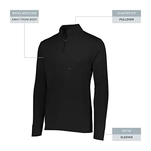Augusta Sportswear Men's Attain Light Weight Wicking Knit 1/4 Zip Pullover | Moisture-Wicking Athletic Performance thumbnail 5