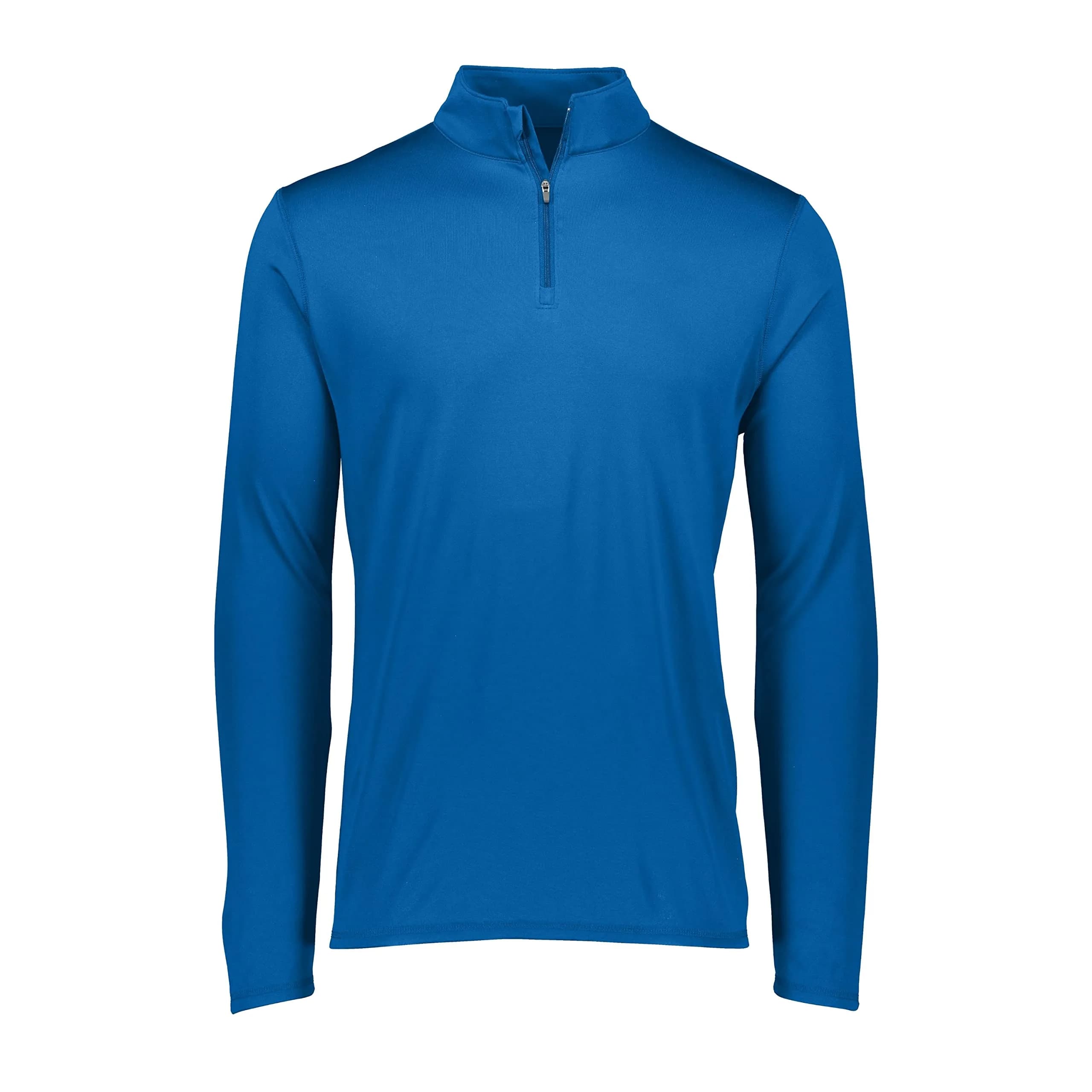Augusta Sportswear Men's Attain Light Weight Wicking Knit 1/4 Zip Pullover Navy L | Moisture-Wicking Athletic Performance — Royal / Small