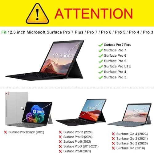 Fintie Case for Microsoft Surface Pro 7+/7/6/5/4/3 Tablet 12.3 Inch (Rose Gold) | Multi-Angle Viewing Portfolio Business Cover thumbnail 2