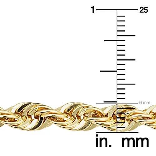 Kooljewelry 14k Gold Filled Rope Chain Necklace 55cm (22 inch) | Elegant Unisex Adult Accessory thumbnail 4