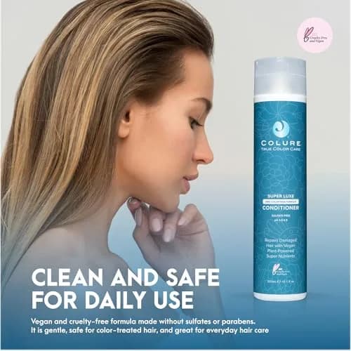 COLURE Super Luxe Conditioner 298ml (10.1 Fl Oz) | Deep Nourishing Treatment for Aging Thick Coarse Curly Hair Anti Frizz Care thumbnail 5