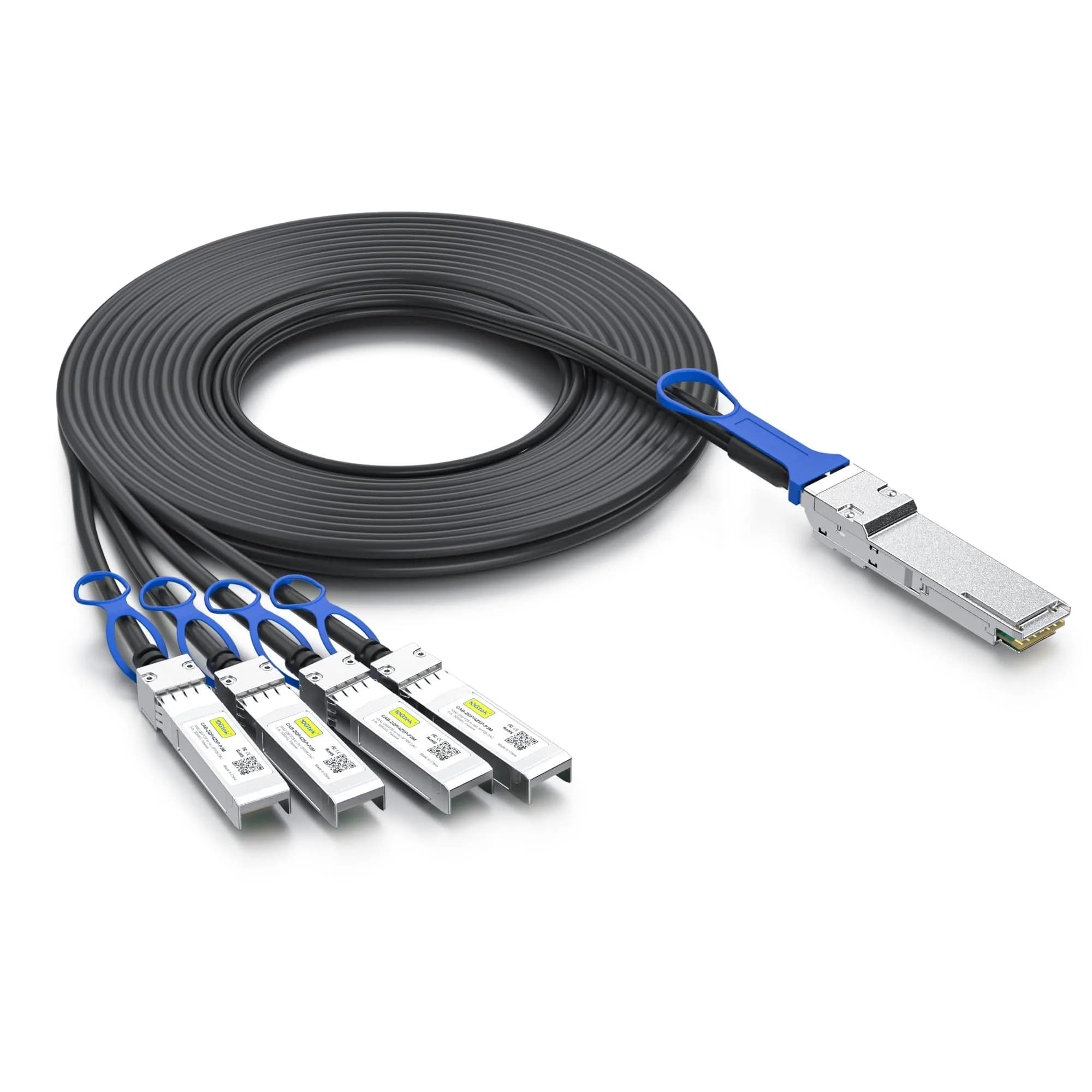 10Gtek 100G QSFP28 to 4x 25G SFP28 Breakout DAC Cable 1m (3.3ft) | High-Speed Network Connectivity - main product image