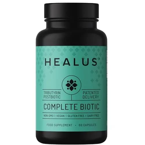 Healus Complete Biotic Postbiotic Tributyrin Supplement 60 Capsules | Supports Gut Health & Digestion thumbnail 1
