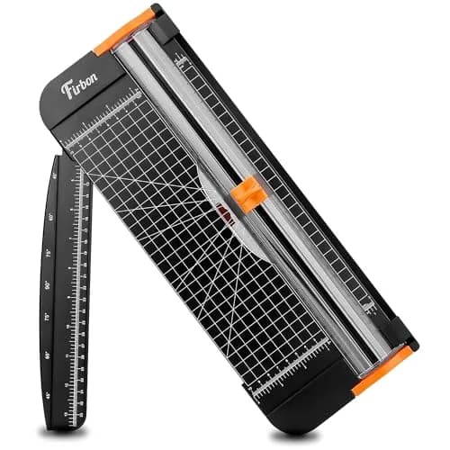 Firbon A4 Paper Cutter 12 Inch Black | Cuts 10 Sheets, Accurate Measurement, Safe Blade thumbnail 1