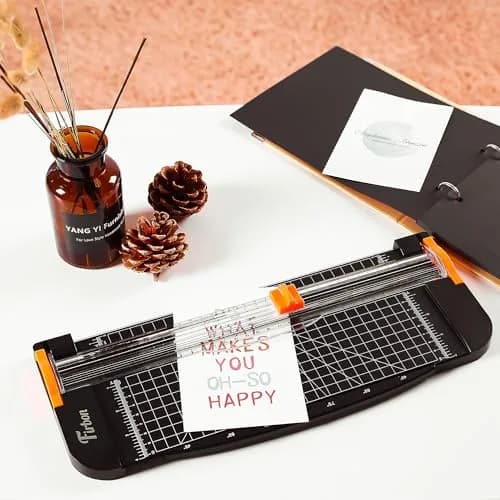 Firbon A4 Paper Cutter 12 Inch Black | Cuts 10 Sheets, Accurate Measurement, Safe Blade thumbnail 7