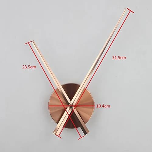 Timelike 3D Clock Hands, DIY Large Clock Needles, Copper | Modern Wall Art Decor thumbnail 2
