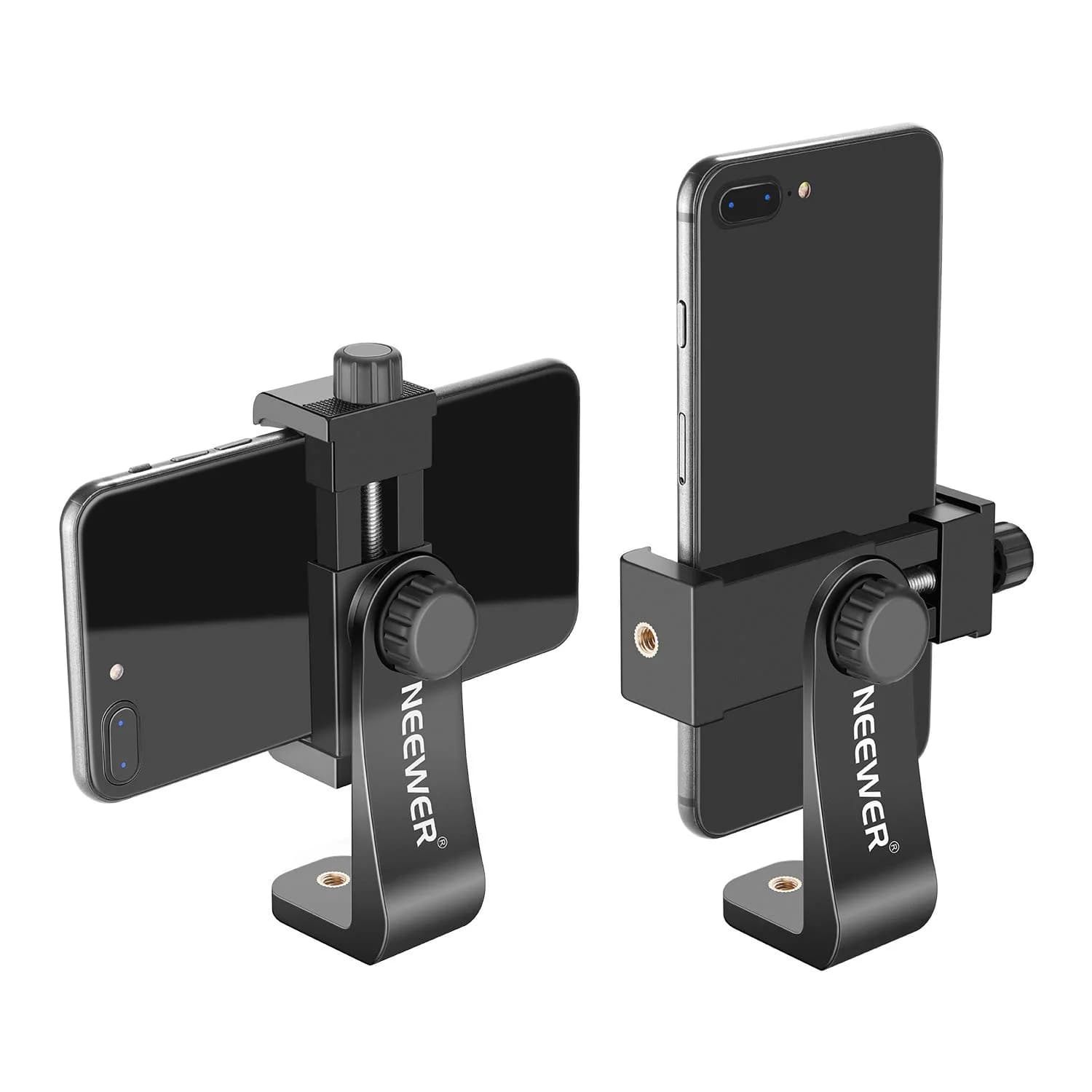 NEEWER Smartphone Holder Phone Tripod Mount Compatible with iPhone Android | 360° Rotation & Detachable Clip - main product image